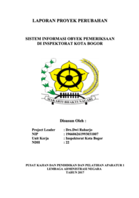 Sistem Informasi Obyek Pemeriksaan Di Inspektorat Kota Bogor