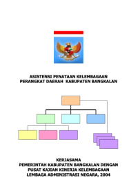 Asistensi Penataan Kelembagaan Perangkat Daerah Kabupaten Bangkalan