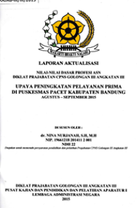 Nilai-Nilai Dasar Profesi ASN di Puskesmas Pacet