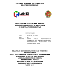 Percepatan Penyusunan RKPDES Sebagai Dasar Penetapan APBDES Di Kabupaten Mempawah (Dinas Sosial Pemberdayaan Perempuan dan Perlindungan Anak Pemberdayaan Masyarakat dan Pemerintahan Desa)