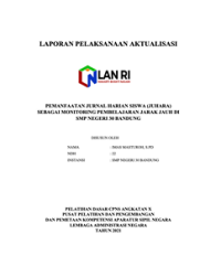 Pemanfaatan Jurnal Harian Siswa (Juhara) Sebagai Monitoring Pembelajaran Jarak Jauh Di SMP Negeri 30 Bandung