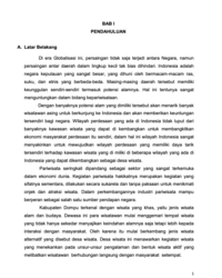 Upaya Pengembangan Pariwisata Melalui Pembentukan Desa Wisata (Dinas Kebudayaan dan Pariwisata Pemerintah Kabupaten Dompu Provinsi NTB)