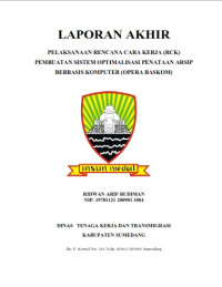 Sistem Optimalisasi Penataan Arsip Berbasis Komputer (OPERA BASKOM)