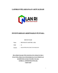 Inventarisasi Arsip Bahan Pustaka (BPOM)