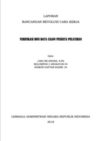 Verifikasi Dini Data Calon Peserta Pelatihan