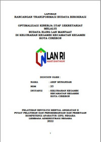 Optimalisasi Kinerja Staf Sekretariat Melalui Budaya Eling Lan Manfaat Di Kelurahan Kesambi Kecamatan Kesambi Kota Cirebon