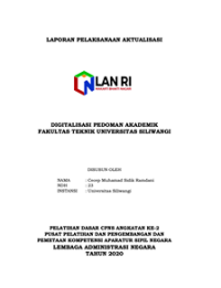 Digitalisasi Pedoman Akademik Fakultas Teknik Universitas Siliwangi