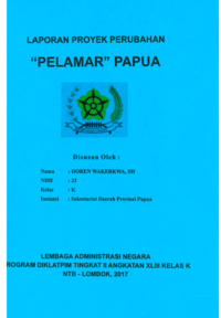 Pelamar Papua (Pelarangan Minuman Keras/Alkohol di Papua) (Sekretariat Daerah Provinsi Papua) (TERBAIK)