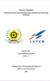 Pembuatan dan Koreksi Database Flare Matahari Di Pusat Sains Antariksa (Lembaga Penerbangan dan Antariksa Nasional )