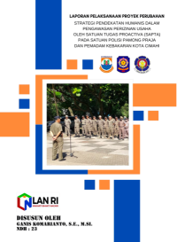 Strategi Pendekatan Humanis Dalam Pengawasan Perizinan Usaha Oleh Satuan Tugas Proactiva (SAPTA) Pada Satuan Polisi Pamong Praja Dan Pemadam Kebakaran Kota Cimahi