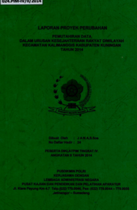 Pemutahiran Data Dalam Urusan Kesejahteraan Rakyat Di Wilayah Kecamatan Kalimanggis Kabupaten Kuningan Tahun 2014