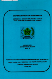Sistem Tata Kelola Kerjasama Daerah pada Pemerintah Kabupaten Bangka (Bagian Administrasi Pemerintahan Umum Sekretariat Daerah)