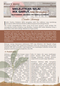 Policy Brief Melejitkan Nilai IKK Garut, Intip Strateginya ?