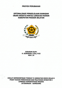 Optimalisasi Pengelolaan Kawasan Objek Wisata Pantai Carocok Painan Kabupaten Pesisir Selatan (Dinas Pemuda Dan Olahraga Kebudayaan dan Pariwisata)