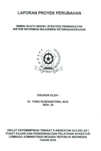 BIMMA Suatu Model Strategi Peningkatan Sistem Informasi Majaemen Ketenagakerjaan (TERBAIK) (Dinas Tenaga Kerja Kota Bandung)