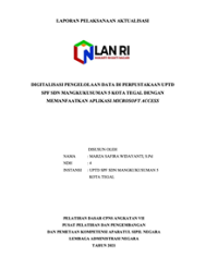 Digitalisasi Pengelolaan Data Di Perpustakaan UPTD SPF SDN Mangkukusuman 5 Kota Tegal Dengan Memanfaatkan Aplikasi Microsoft Access