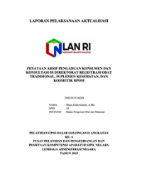 Penataan Arsip Pengaduan Konsumen Dan Konsultasi Di Direktorat Registrasi Obat Tradisional, Suplemen Kesehatan, Dan Kosmetik Bpom (BPOM)