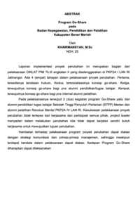 Program Go-Share Pada Badan Kepegawaian Pendidikan Dan Pelatihan (BKKP) Kabupaten Bener Meriah