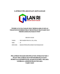 Pembuatan Database Obat Berdasarkan Kelas Terapi Di Sub Direktorat Registrasi Obat Baru Dan Produk Biologi Badan POM (BPOM)