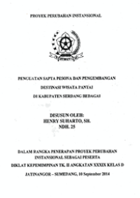 Penguatan Sapta Pesona Dan Pengembangan Destinasi Wisata Pantai Di Kabupaten Serdang Bedagai (Dinas Pariwisata Kebudayaan Pemuda Dan Olahraga)