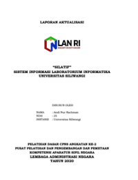 SILATIF; Sistem Informasi Laboratorium Informatika Universitas Siliwangi