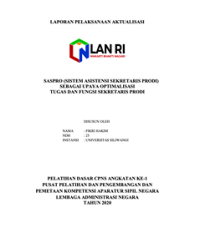 SASPRO (Sistem Asistensi Sekretaris Prodi) Sebagai Upaya Optimalisasi Tugas Dan Fungsi Sekretaris Prodi Universitas Siliwangi