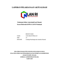 Pembuatan Daftar Arsip Inaktif Usul Musnah Secara Elektronik Di Bpaa Lapan Pontianak (LAPAN)