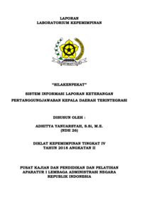 SILANKENPEKAT (Sistem Informasi Laporan Keterangan Pertanggungjawaban Kepala Daerah Terintegrasi) (Badan Perencanaan Pembangunan Penelitian dan Pengembangan - Bappelitbang)
