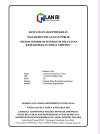 Manajemen Pelayanan Publik Sistem Informasi Interaktif Pelayanan Kesejahteraan Sosial Kelurahan Hegarmanah Kota Bandung