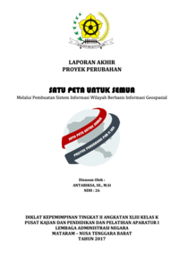 Satu Peta Untuk Semua Melalui Pembuatan Sistem Informasi Wilayah Berbasis Informasi Geospasial (Bappeda - Badan Perencanaan Daerah Kabupaten Konawe Utara)