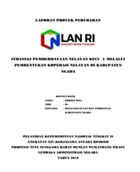 Strategi Pemberdayaan Nelayan Kecil Melalui Pembentukan Koperasi Nelayan Di Kabupaten Ngada (Dinas Kelautan dan Perikanan)