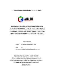 Pengembangan Podcast Sebagai Media Alternatif Pembelajaran Jarak Jauh (PJJ) Program Studi Ilmu Komunikasi Fakultas Ilmu Sosial Universitas Negeri Jakarta