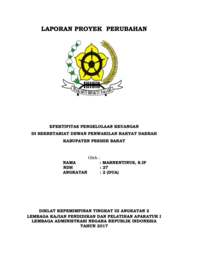 Efektifitas Pengelolaan Keuangan Di Sekretariat Dewan Perwakilan Rakyat Daerah Kabupaten Pesisir Barat