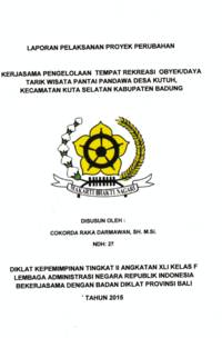 Kerjasama Pengelolaan Tempat Rekreasi Obyek/Daya Tarik Wisata Pantai Pandawa Desa Kutuh Kecamatan Kuta Selatam Kabupaten Badung (Dinas Pariwisata)