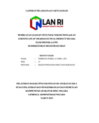 Pembuatan Leaflet Petunjuk Teknis Pengajuan Certificate Of Pharmaceutical Product Secara Elektronik (e-CPP) Di Direktorat Registrasi Obat (BPOM)