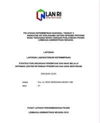 Strategi Perlindungan Perempuan Dan Anak Melalui SIPPAMAN (Sistem Informasi Perlindungan Perempuan Dan Anak Mentaram) (Dinas Pemberdayaan Perempuan dan Perlindungan Anak)