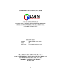 Inovasi Sistem Informasi Sebagai Upaya Optimalisasi Informasi Akademik Program Studi Pendidikan Bahasa Indonesia Universitas Siliwangi