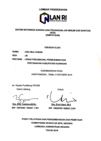 Sistem Informasi Sarana dan Prasarana Air Minum Dan Sanitasi Desa (SIMPATISAN) (Dinas Perumahan Permukiman Dan Pertanahan Kabupaten Kuningan)