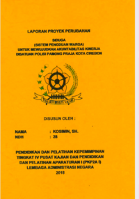 Siduga (Sistem Pengaduan Warga) Untuk Mewujudkan Akuntabilitas Kinerja Disatuan Polisi Pamong Praja - Satpol PP Kota Cirebon