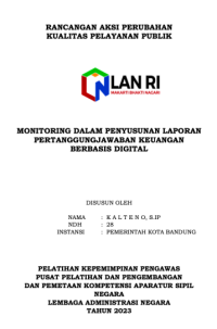 Monitoring Dalam Penyusunan Laporan Pertanggungjawaban Keuangan Berbasis Digital (Dinas Perhubungan Kota Bandung)