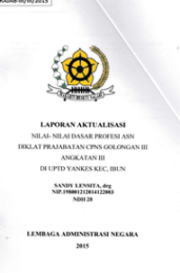 Nilai-Nilai Dasar Profesi ASN di Puskesmas Ibun