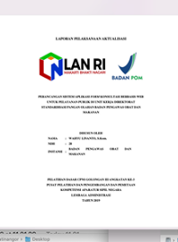 Perancangan Sistem Aplikasi Form Konsultasi Berbasis Web Untuk Pelayanan Publik Di Unit Kerja Direktorat Standardisasi Pangan Olahan Badan Pengawas Obat Dan Makanan (BPOM)