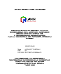 Penyusunan Manual Sop Akademik, Penelitian Dan Pengabdian, Serta Monitoring Dan Evaluasi Sebagai Optimalisasi Peran Upm Di Prodi Pendidikan Bahasa Indonesia, Fakultas Keguruan Dan Ilmu Pendidikan, Universitas Siliwangi