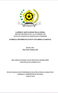 Sistem Akuisisi Data Alat Observasi Di Pusat Sains Dan Teknologi Atmosfer Lembaga Penerbangan Dan Antariksa Nasional (Lembaga Penerbangan dan Antariksa Nasional )