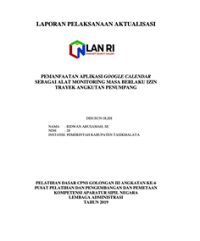 Pemanfaatan Aplikasi Google Calendar Sebagai Alat Monitoring Masa Berlaku Izin Trayek Angkutan Penumpang Kabupaten Tasikmalaya (Dinas Perhubungan)