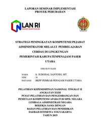 Strategi Peningkatan Kompetensi Pejabat Administrasi Melalui Pembelajaran Cerdas Di Lingkungan Pemkab Penajam Paser Utara (Badan Kepegawaian Pendidikan dan Pelatihan)
