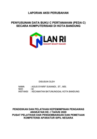 Penyusunan Data Buku C Pertanahan (PEDA C) Secara Komputerisasi Di Kecamatan Batununggal Kota Bandung
