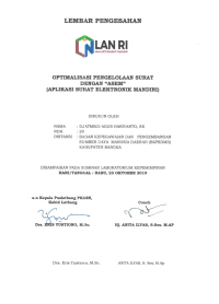 Optimalisasi Pengelolaan Surat Dengan Asem (Aplikasi Surat Elektronik Mandiri) (Badan Kepegawaian dan Sumber Daya Manusia Daerah - BKSDMD Kabupaten Bangka)