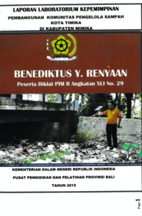 Pembangunan Komunitas Pengelola Sampah Kota Timika Kabupaten Mimika (Staf Ahli Bupati)