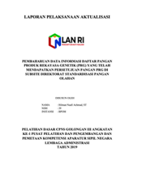 Pembaharuan Data Informasi Daftar Pangan Produk Rekayasa Genetik (PRG) Yang Telah Mendapatkan Persetujuan Pangan PRG Di Subsite Direktorat Standardisasi Pangan Olahan (BPOM)